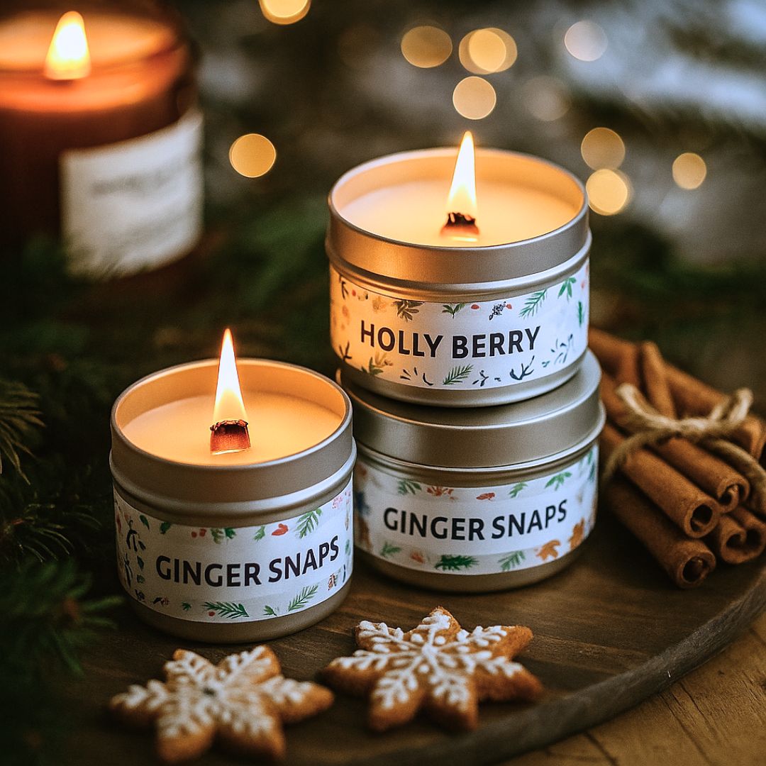 Holiday Candle Gift Set | Holly Berry & Ginger Snaps-1