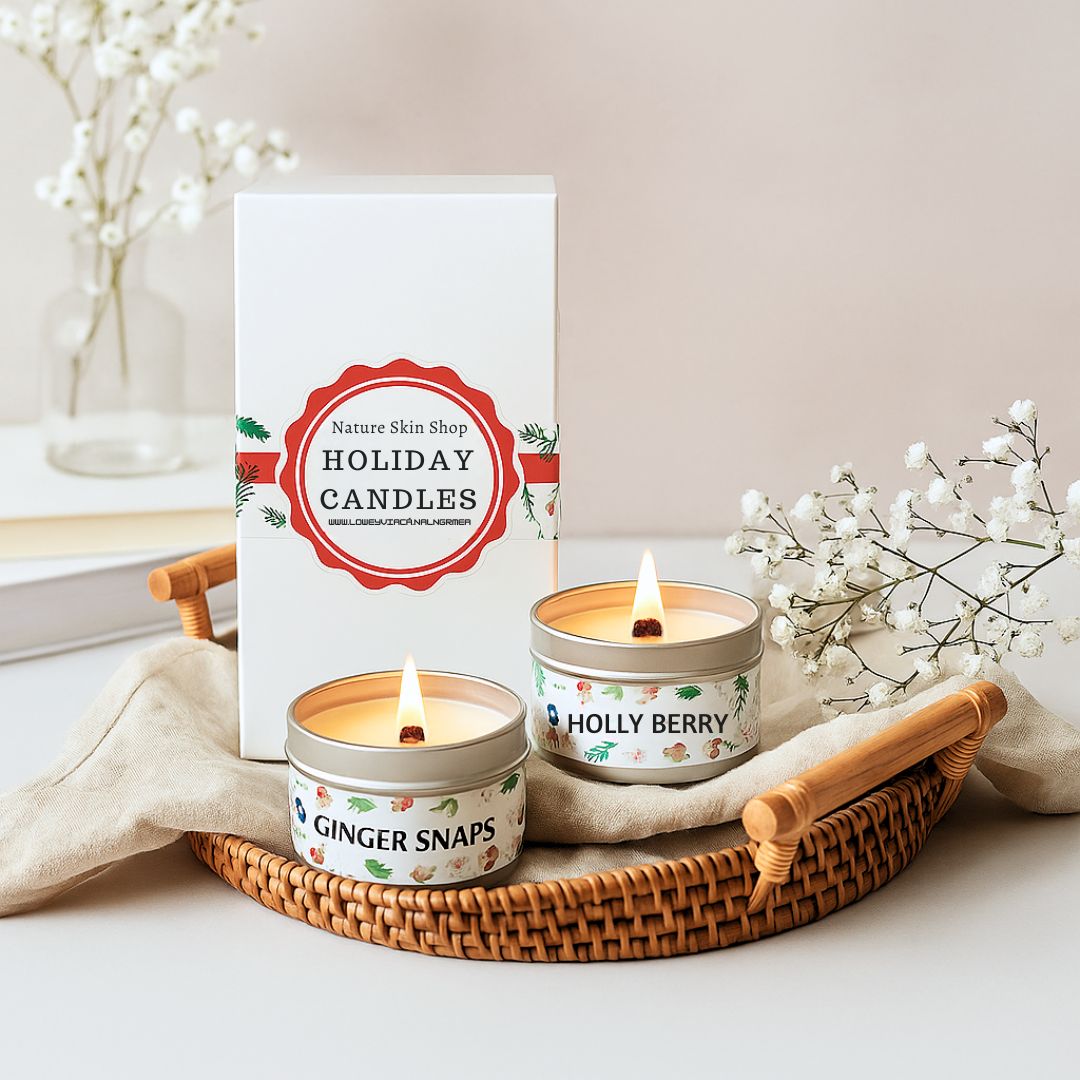Holiday Candle Gift Set | Holly Berry & Ginger Snaps-2
