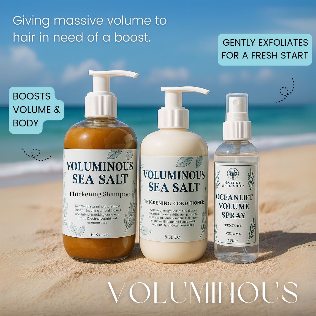 Voluminous Sea Salt Shampoo & Conditioner Set + OceanLift Volume Spray – Boost Texture & Volume-3
